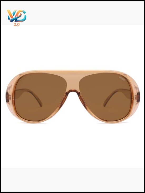 Retro Oversized 90s Aviator Square Sunglasses Trending Vintage Shades main image 4